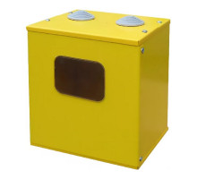 Шкаф металлический для газового счетчика ШГС-4-2, разборный, желтый