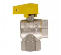 Кран шаровой газовый угловой CGLFFB12 1/2", вр/вр, бабочка (СТМ)