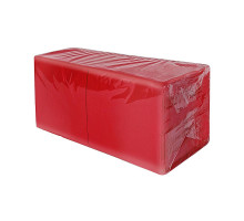 Салфетки бумажные однослойные BigPack 24х24, красные (400 шт./упак)