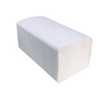 Полотенца бумажные однослойные для диспенсера ТЕРЕС, V-сложение (ZZ), белые (250 листов/упак)