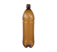 Бутылка ПЭТ с крышкой 1,5 л, диаметр горла 28 мм, коричневая (45 шт./упак)